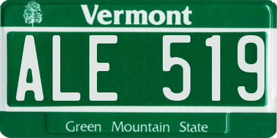 VT license plate ALE519