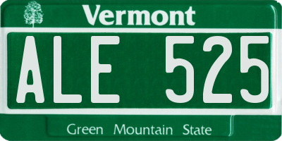 VT license plate ALE525