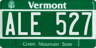 VT license plate ALE527