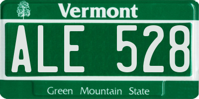 VT license plate ALE528
