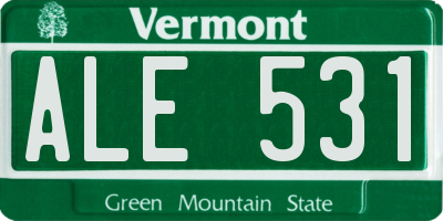 VT license plate ALE531