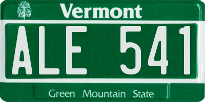 VT license plate ALE541