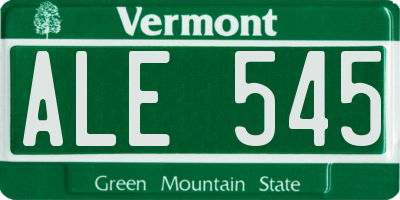VT license plate ALE545