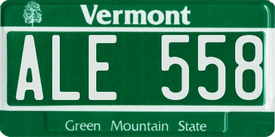 VT license plate ALE558