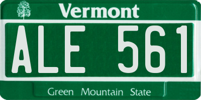 VT license plate ALE561