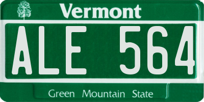 VT license plate ALE564