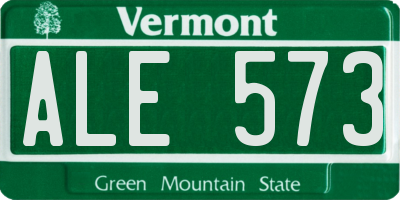 VT license plate ALE573
