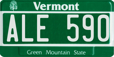 VT license plate ALE590