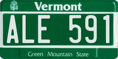 VT license plate ALE591