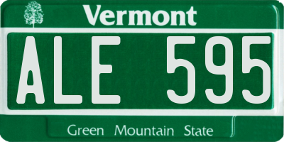 VT license plate ALE595