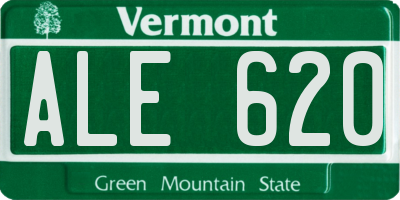 VT license plate ALE620