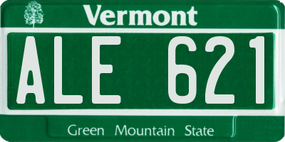 VT license plate ALE621