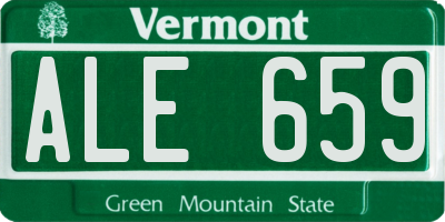 VT license plate ALE659