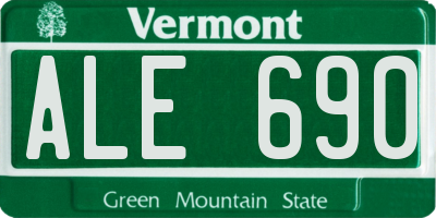 VT license plate ALE690