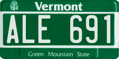 VT license plate ALE691