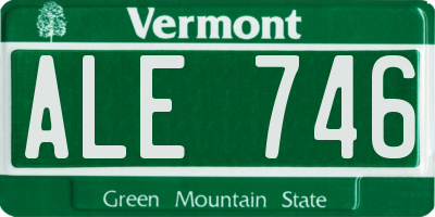 VT license plate ALE746