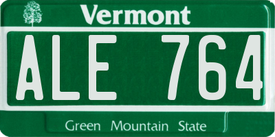 VT license plate ALE764