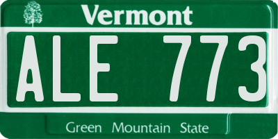 VT license plate ALE773