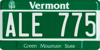 VT license plate ALE775