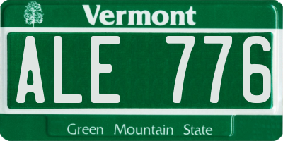 VT license plate ALE776