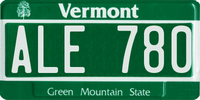 VT license plate ALE780