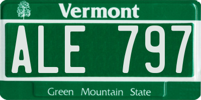 VT license plate ALE797