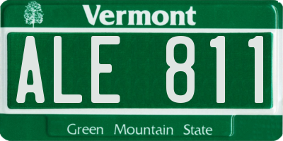 VT license plate ALE811