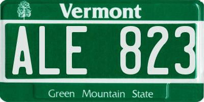 VT license plate ALE823