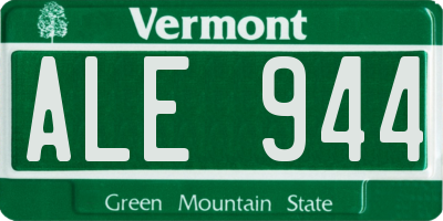 VT license plate ALE944
