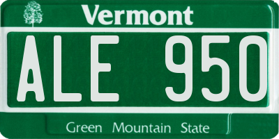 VT license plate ALE950