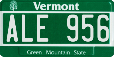VT license plate ALE956