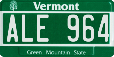 VT license plate ALE964
