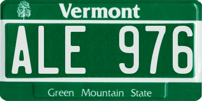 VT license plate ALE976
