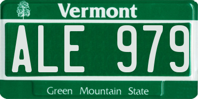VT license plate ALE979