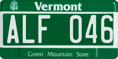 VT license plate ALF046
