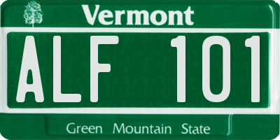 VT license plate ALF101