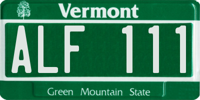 VT license plate ALF111