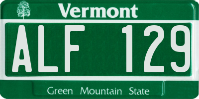 VT license plate ALF129