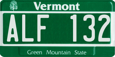VT license plate ALF132