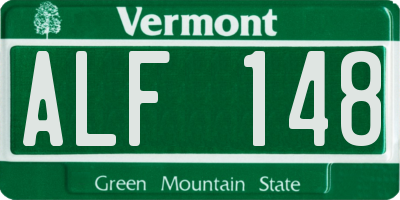 VT license plate ALF148