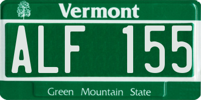 VT license plate ALF155