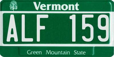 VT license plate ALF159