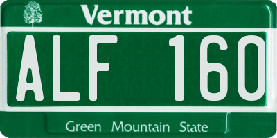 VT license plate ALF160