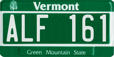 VT license plate ALF161