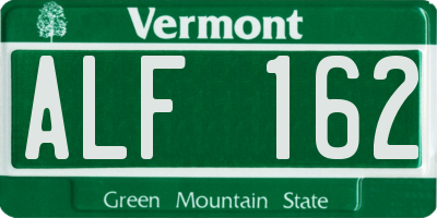 VT license plate ALF162