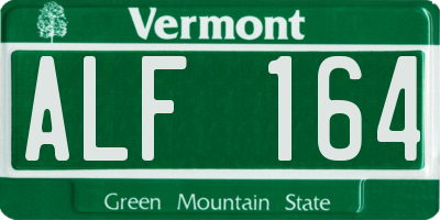 VT license plate ALF164