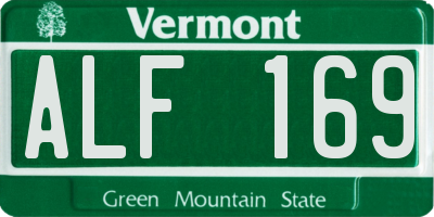 VT license plate ALF169