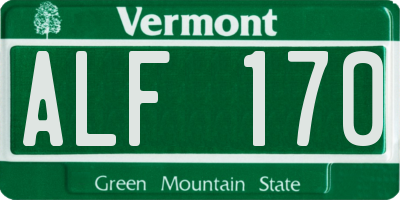 VT license plate ALF170