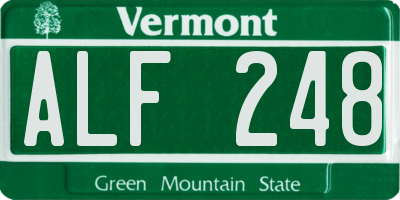 VT license plate ALF248