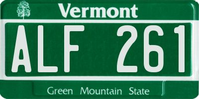VT license plate ALF261
